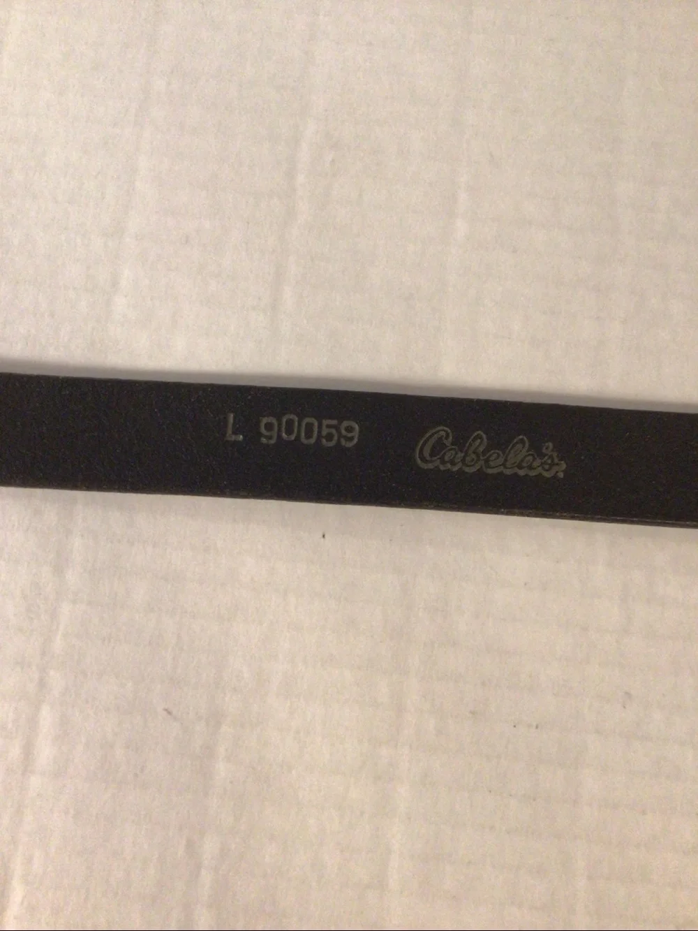Cabela's Mens Black Leather Belt Lg 90059 Pinecone Silver Buckle Vintage Unisex